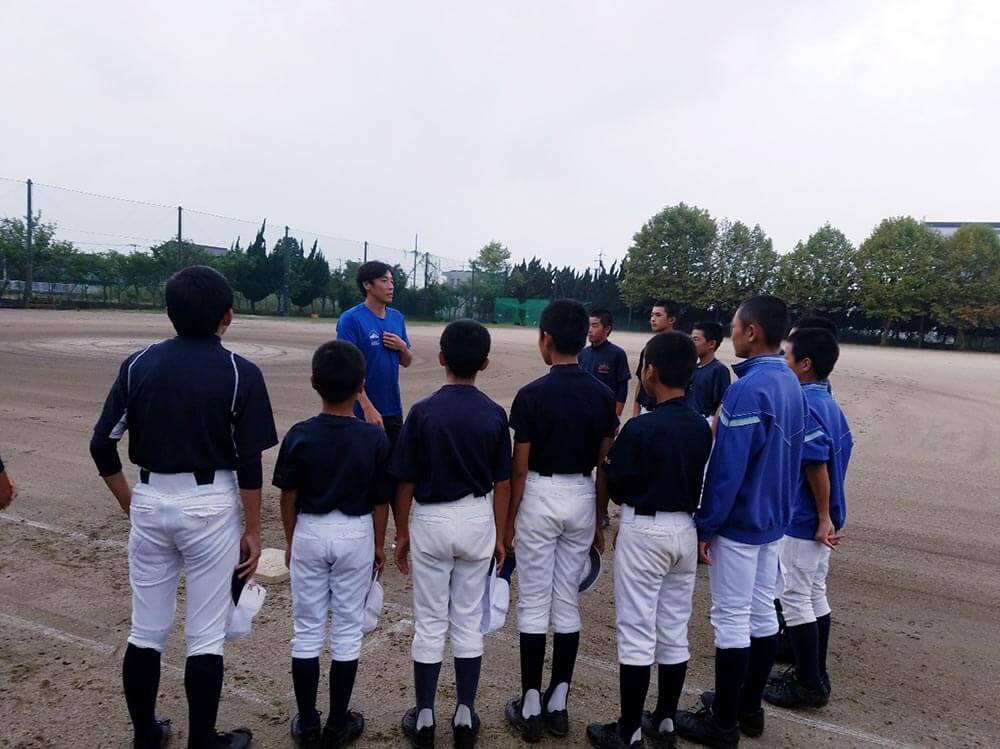 埼玉県春日部市立葛飾中学校野球部のみなさんにスポーツ技術指導